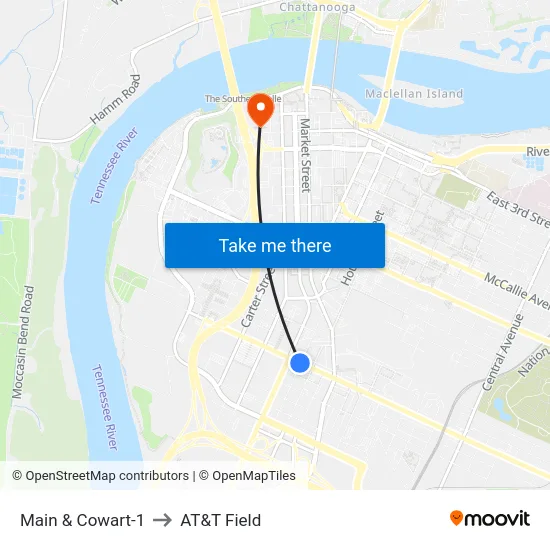Main & Cowart-1 to AT&T Field map