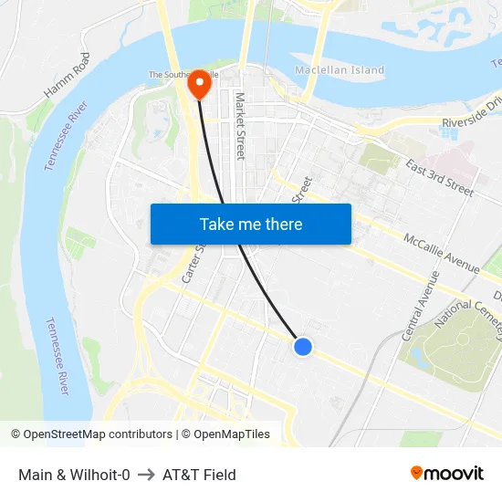 Main & Wilhoit-0 to AT&T Field map