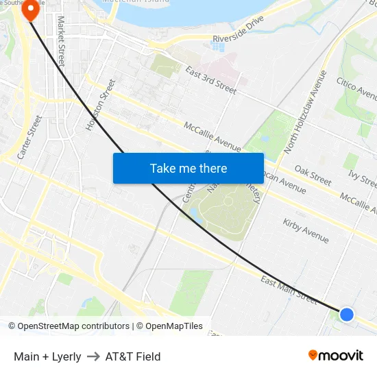 Main + Lyerly to AT&T Field map