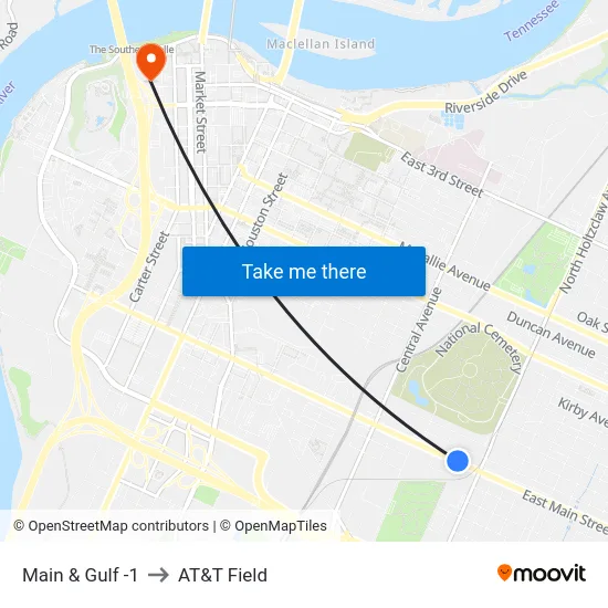 Main & Gulf -1 to AT&T Field map