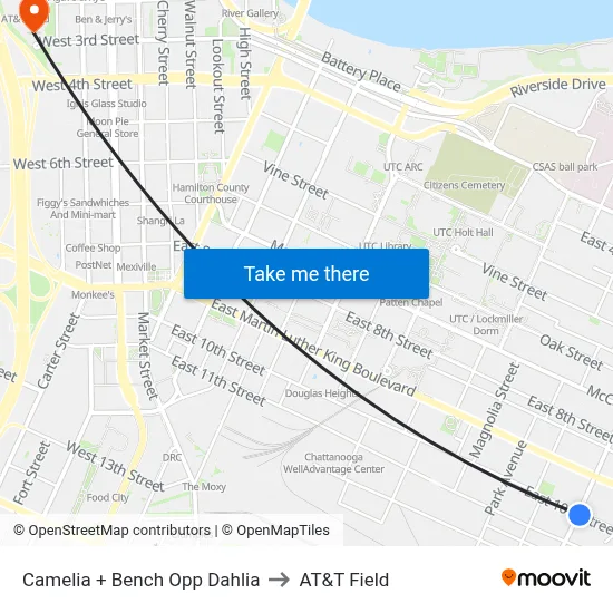Camelia + Bench Opp Dahlia to AT&T Field map