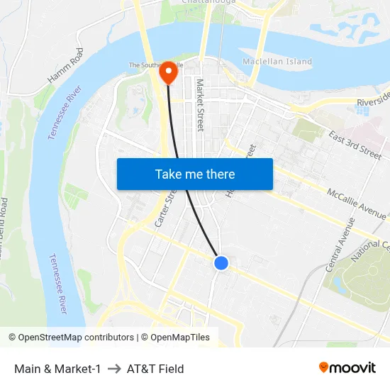 Main & Market-1 to AT&T Field map