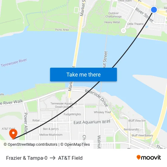 Frazier & Tampa-0 to AT&T Field map