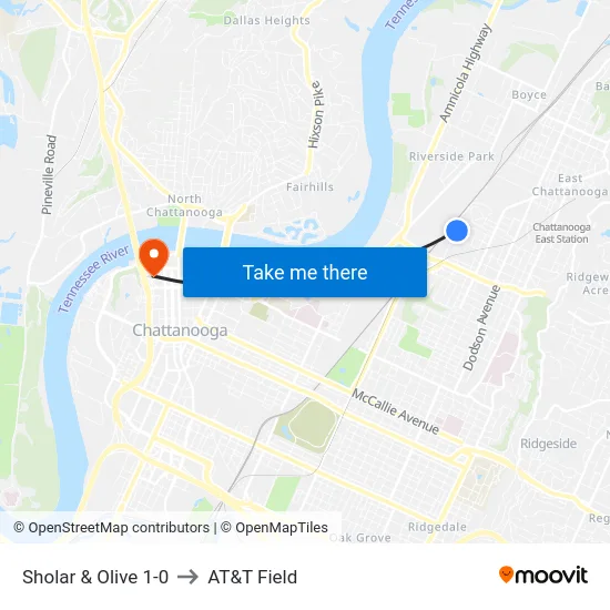 Sholar & Olive 1-0 to AT&T Field map