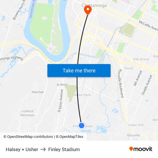 Halsey + Usher to Finley Stadium map