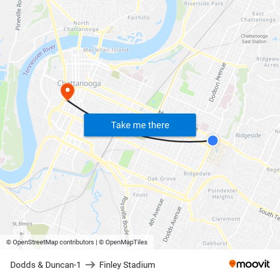 Dodds & Duncan-1 to Finley Stadium map