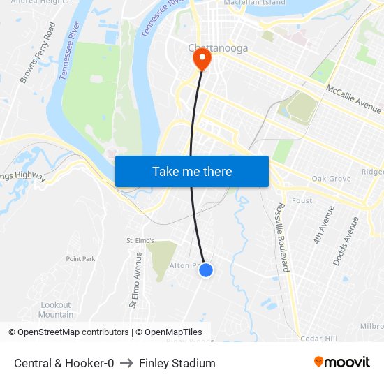 Central & Hooker-0 to Finley Stadium map