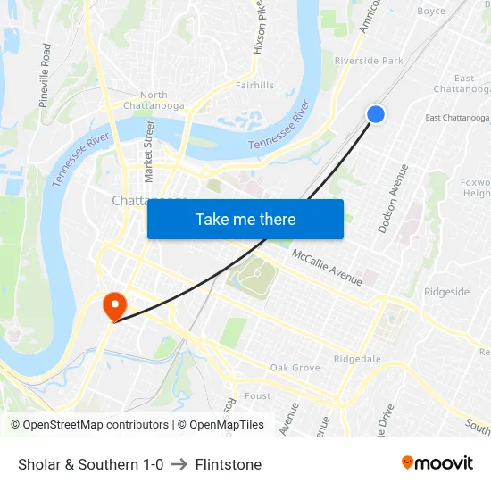 Sholar & Southern 1-0 to Flintstone map