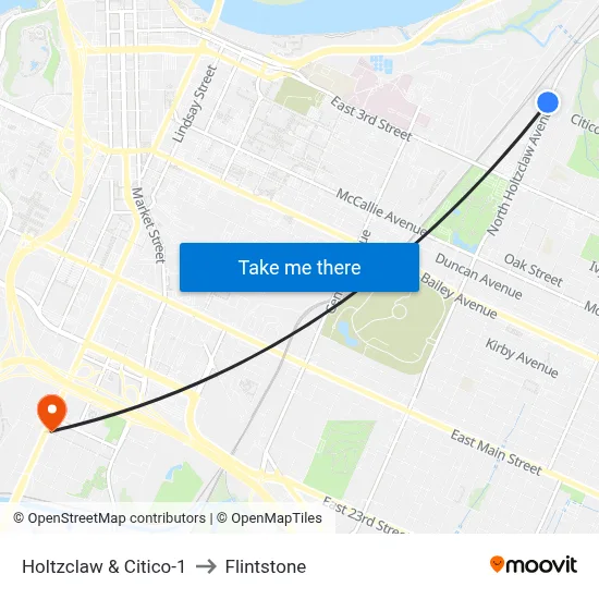 Holtzclaw & Citico-1 to Flintstone map