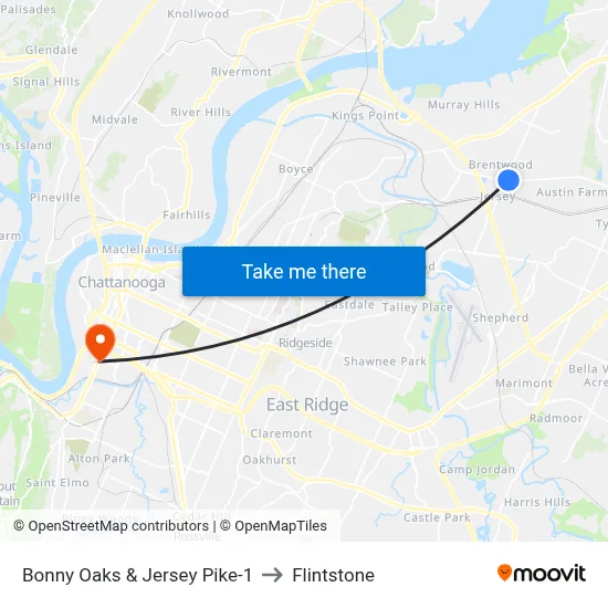 Bonny Oaks & Jersey Pike-1 to Flintstone map