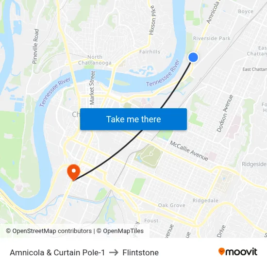 Amnicola & Curtain Pole-1 to Flintstone map