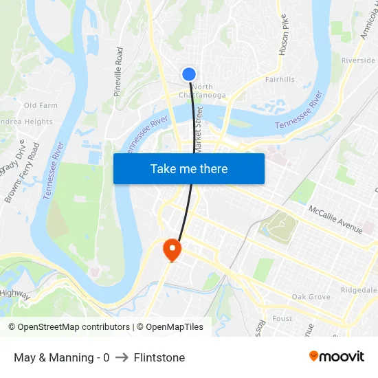 May & Manning - 0 to Flintstone map