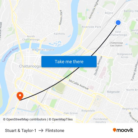 Stuart & Taylor-1 to Flintstone map