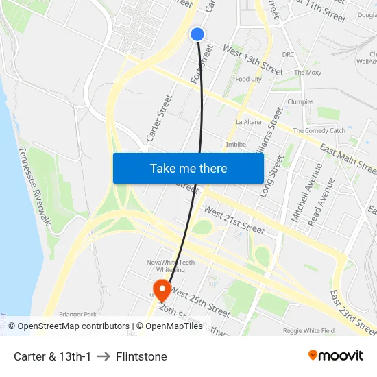 Carter & 13th-1 to Flintstone map