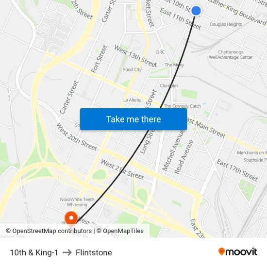 10th & King-1 to Flintstone map