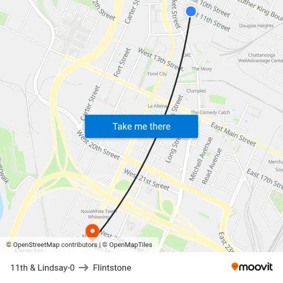 11th & Lindsay-0 to Flintstone map