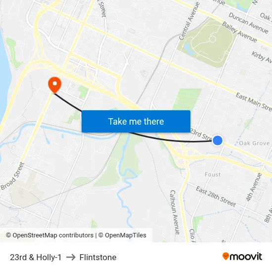 23rd & Holly-1 to Flintstone map