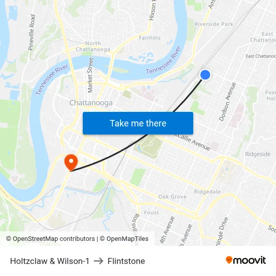Holtzclaw & Wilson-1 to Flintstone map