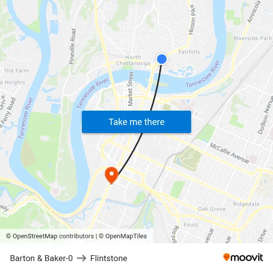Barton & Baker-0 to Flintstone map