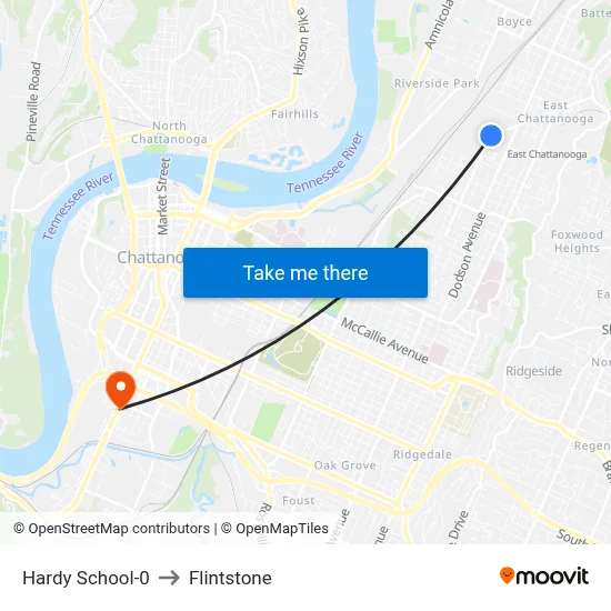 Hardy School-0 to Flintstone map