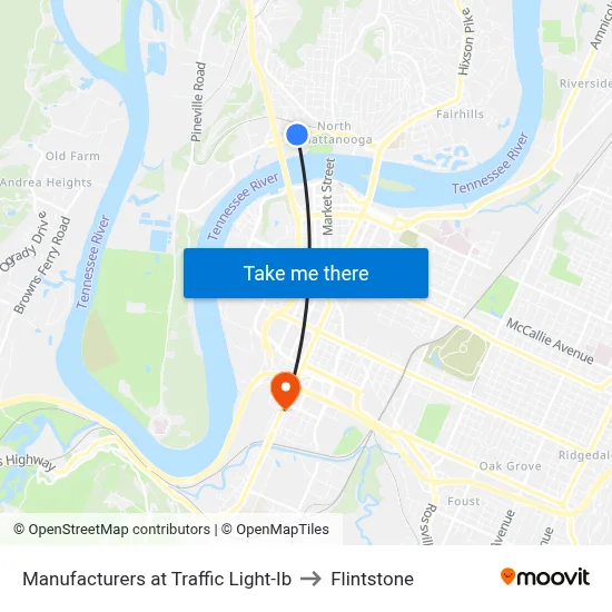 Manufacturers at Traffic Light-Ib to Flintstone map