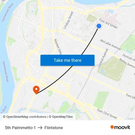 5th Palmmetto-1 to Flintstone map