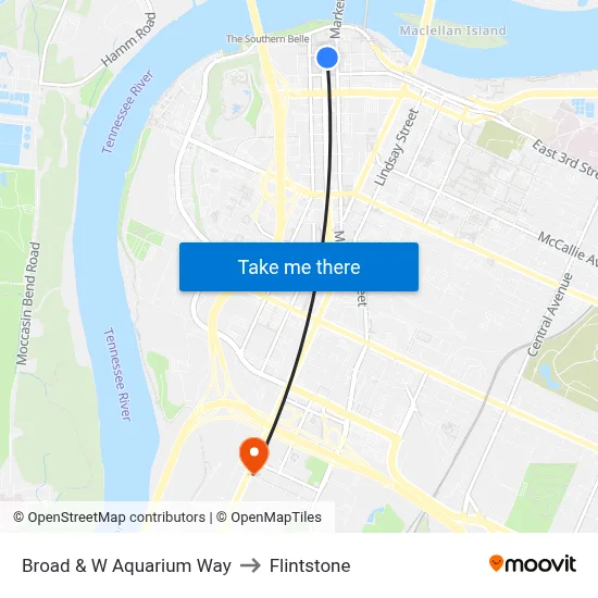 Broad & W Aquarium Way to Flintstone map