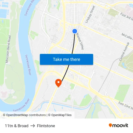 11tn & Broad to Flintstone map