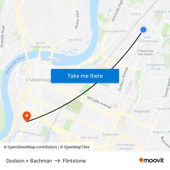 Dodson + Bachman to Flintstone map