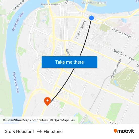 3rd & Houston1 to Flintstone map