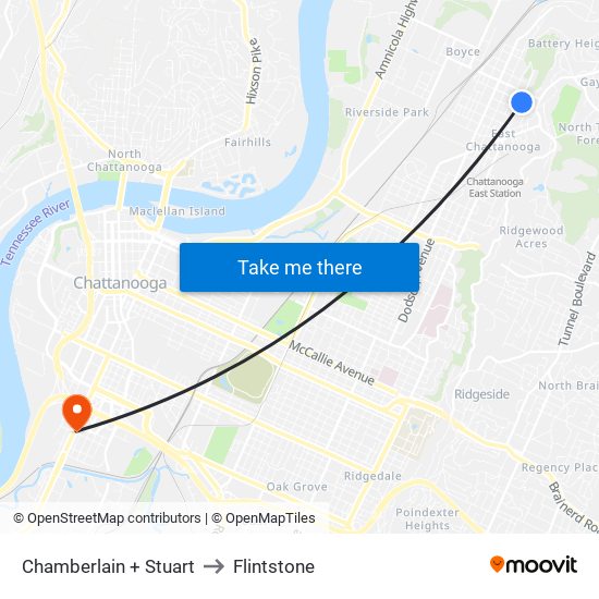 Chamberlain + Stuart to Flintstone map