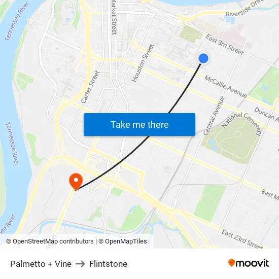 Palmetto & Vine-0 to Flintstone map