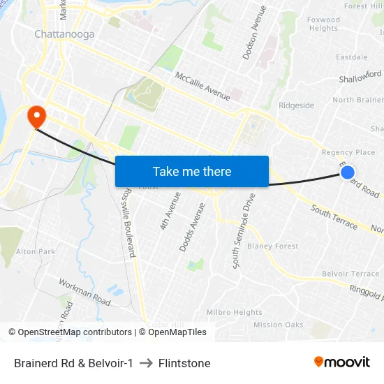 Brainerd Rd & Belvoir-1 to Flintstone map