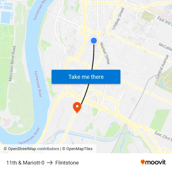 11th & Mariott-0 to Flintstone map