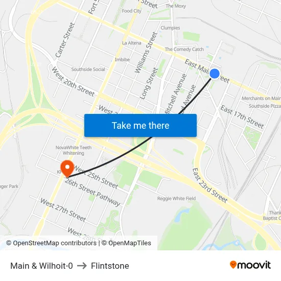Main & Wilhoit-0 to Flintstone map