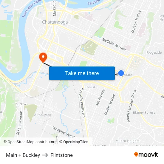 Main + Buckley to Flintstone map