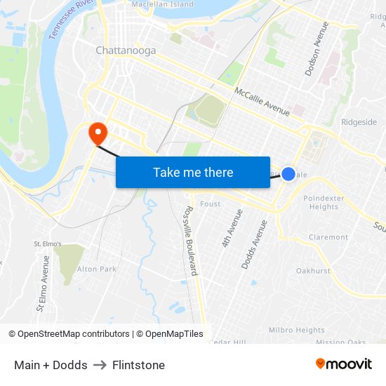 Main + Dodds to Flintstone map