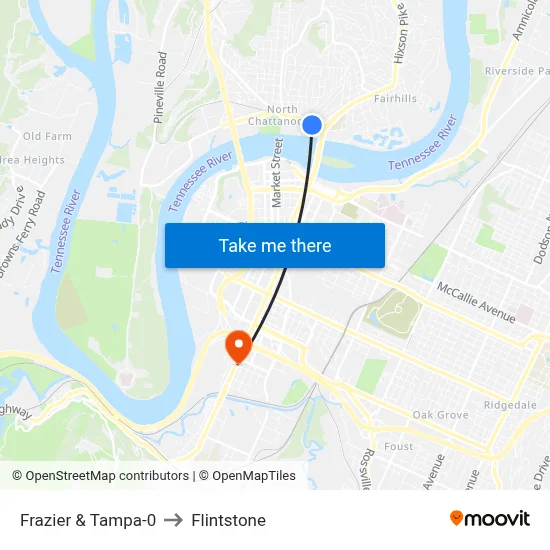 Frazier & Tampa-0 to Flintstone map