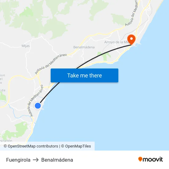 Fuengirola to Benalmádena map