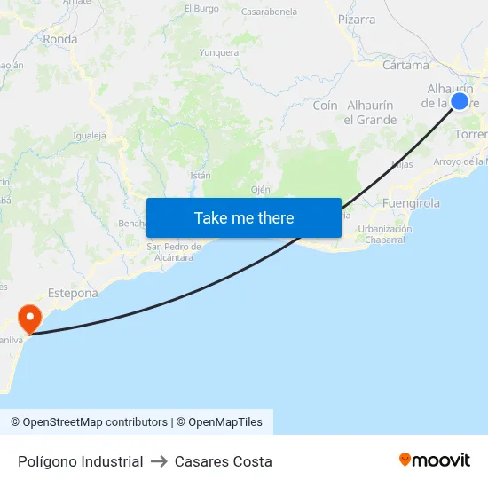 Polígono Industrial to Casares Costa map