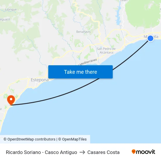 Ricardo Soriano - Casco Antiguo to Casares Costa map