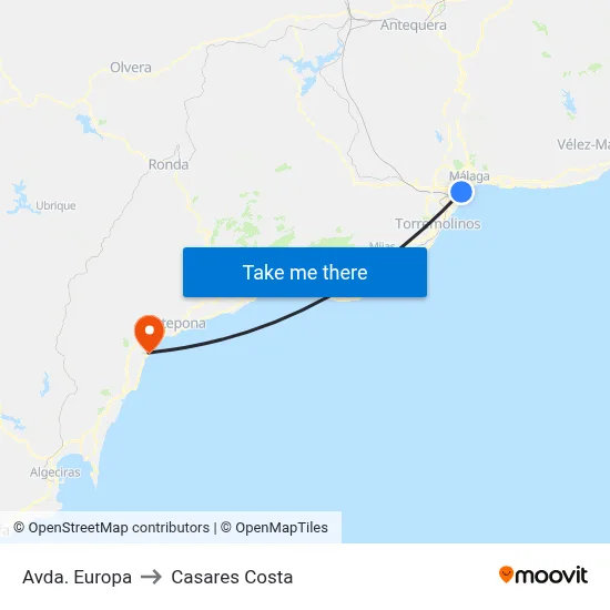 Avda. Europa to Casares Costa map