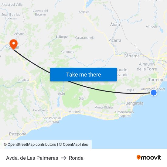 Avda. de Las Palmeras to Ronda map