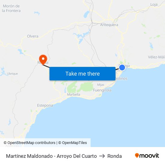 Martínez Maldonado - Arroyo Del Cuarto to Ronda map
