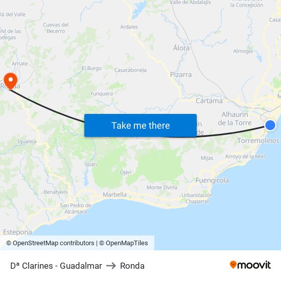 Dª Clarines - Guadalmar to Ronda map