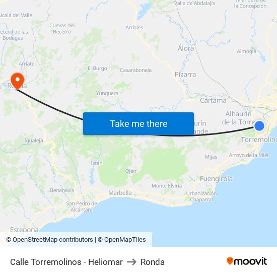 Calle Torremolinos - Heliomar to Ronda map