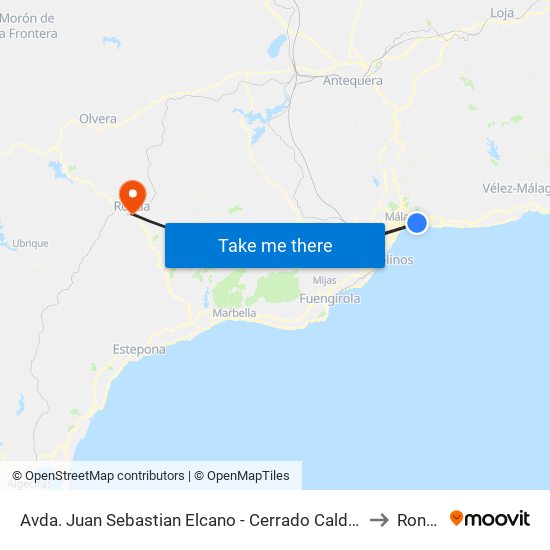 Avda. Juan Sebastian Elcano - Cerrado Calderón to Ronda map