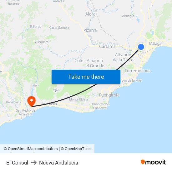 El Cónsul to Nueva Andalucía map