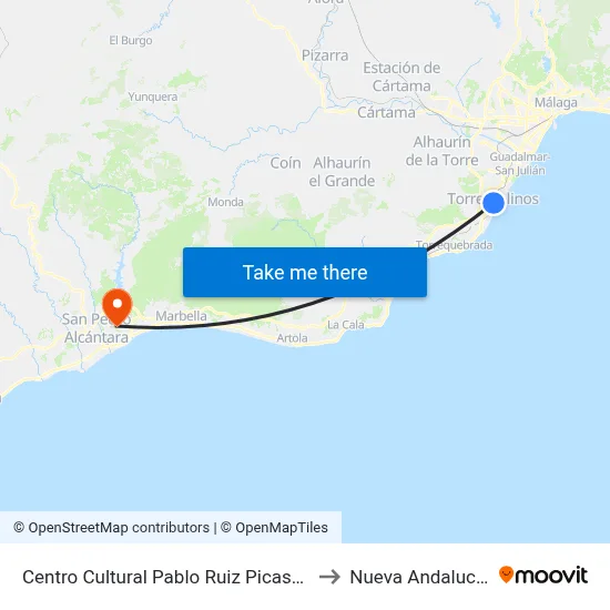 Centro Cultural Pablo Ruiz Picasso to Nueva Andalucía map