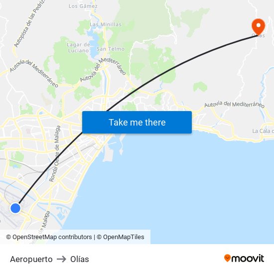 Aeropuerto to Olías map